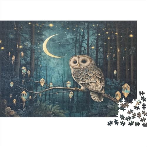Die Eule Puzzle für Erwachsene – Puzzle 1000 P, Erwachsene und Kinder ab 14 Jahren – hochwertiges Puzzle 1000 Teile (75 x 50 cm) von EMTRKPWLJ