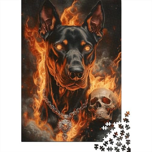 Dobermannn Puzzles 1000 Teile Schwer Puzzle Spielzeug Lernspiel Impossible Herausforderung Spielzeug Für Erwachsene Und Kinder Ab 12 Jahren 1000pcs (75x50cm) von EMTRKPWLJ