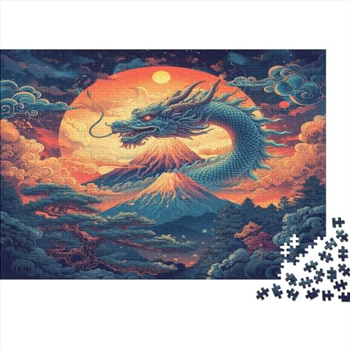 Drache 1000 Stück Puzzles Für Erwachsene Teenager Stress Abbauen Familien-Puzzlespiel Mit Poster in 1000-teiliges Puzzle Kinder Lernspiel Spielzeug Geschenk Puzzel 1000pcs (75x50cm) von EMTRKPWLJ