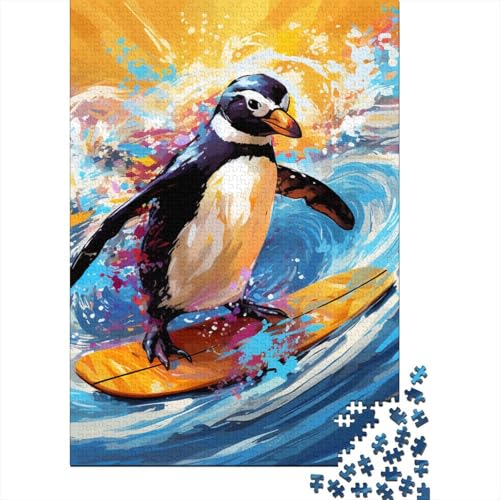 Pinguine Puzzles 1000 Teile Schwer Puzzle Spielzeug Pädagogisches Spiel Impossible Herausforderung Spielzeug Für Erwachsene Kinder 1000pcs (75x50cm) von EMTRKPWLJ