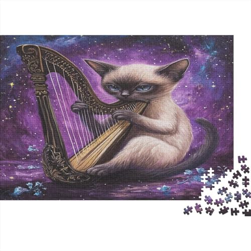 Siamesische Katze Puzzles für Erwachsene – Puzzle 1000 P – Erwachsene und Kinder ab 14 Jahren – hochwertiges Puzzle 1000 Teile (75 x 50 cm) von EMTRKPWLJ