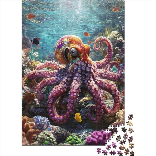 Tintenfisch Puzzles 1000 Teile Schwer Puzzle Spielzeug Lernspiel Impossible Herausforderungsspielzeug Für Erwachsene Kinder 1000pcs (75x50cm) von EMTRKPWLJ