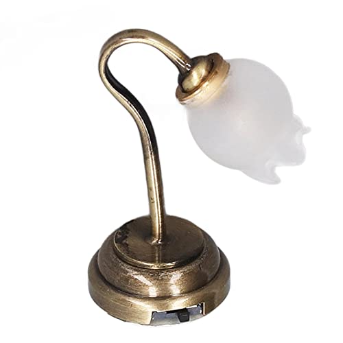 1/12 Puppenhaus-Tischlampe, Maßstab 1:12, Miniatur-Blumenform, Simulation, Puppenhaus-Schreibtisch Lampe von EMUKOEP