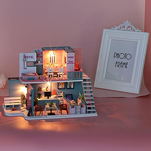 Coffee Shop DIY Puppenhaus Bausatz Puppenhaus Bausatz Miniaturhaus Bausatz Geburtstagsgeschenk Coffee Shop DIY Puppenhaus Bausatz Puppenhaus Bausatz Miniaturhaus Bausatz Geburtstagsgeschenk von EMUKOEP