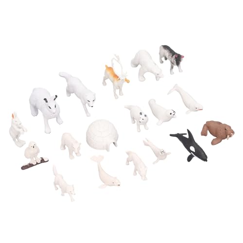 EMUKOEP 18-teilige Mini-Arktische Tier-Set, Fox Seal Husky-Figuren für Realistische Wintertiere für Dekor und Spiel EMUKOEP 18-teilige Mini-Arktische Tier-Set, Fox Seal Husky-Figuren für Realistische Wintertiere für Dekor und Spiel von EMUKOEP