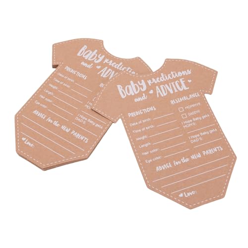 EMUKOEP 20pcs Baby Vorhersagempfänger, Kraftpapier -Strampler -Babyparty -Dekorationen, Hochzeitsberatungskarten, Geeignet für die Konservierung von Erinnerungen EMUKOEP 20pcs Baby Vorhersagempfänger, Kraftpapier -Strampler -Babyparty -Dekorationen, Hochzeitsberatungskarten, Geeignet für die Konservierung von Erinnerungen von EMUKOEP