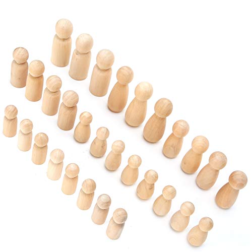 EMUKOEP 30 Einheiten von Handgelenkskörpern mit Holzstopfen, ohne Fertigstellen, Malerei Handwerk DIY JM01791 von EMUKOEP