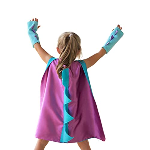 EMUKOEP Dinosaurier Cape Dino Kostüm Kleid Einen Größe Halloween Kostüme Party Kostüme für Im Alter von 3 Bis 8 Jahren (Rosa) von EMUKOEP