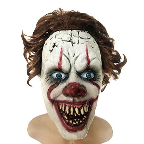 EMUKOEP Halloween Clown Mask Horror Overhead Mask Cosplay Requisite für Halloween -Party (Bunt) von EMUKOEP