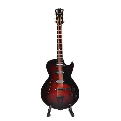 EMUKOEP Klassische Gitarrenreplik in Einer Miniatur von 5,5 Zoll mit Unterstützung und Gehäuse, Instrumentenschmuck, (14 cm Modell) von EMUKOEP