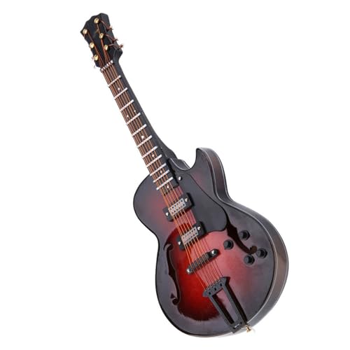 EMUKOEP Klassische Gitarrenreplik in Einer Miniatur von 5,5 Zoll mit Unterstützung und Gehäuse, Instrumentenschmuck, (18 cm Modell) von EMUKOEP