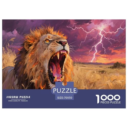 1000 Teile Afrikanischer Löwe Puzzle Für Erwachsene Und Kinder Pädagogisches Spiel Puzzles Aus Karton Wohndekoration Geschenkideen 70x50cm/1000pcs 1000 Teile Afrikanischer Löwe Puzzle Für Erwachsene Und Kinder Pädagogisches Spiel Puzzles Aus Karton Wohndekoration Geschenkideen 70x50cm/1000pcs von EMYXPAQM