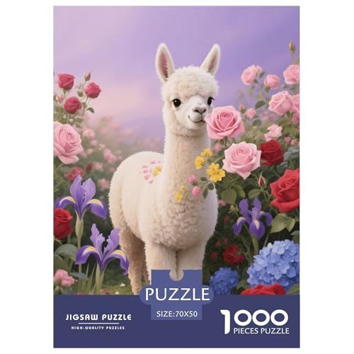 1000 Teile Alpaka Puzzle – Für Erwachsene, Familienspaß & Gemeinsames Spiel, Rosengarten Puzzle, Dekoration, Geschenkideen 70x50cm/1000pcs von EMYXPAQM