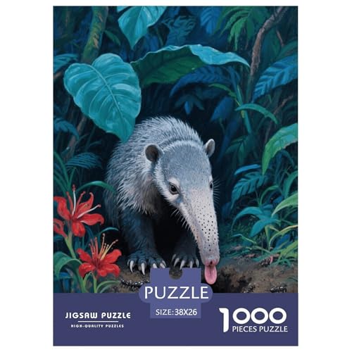 1000 Teile Ameisenbär Puzzle Für Erwachsene Und Kinder Geschicklichkeitsspiel Ameisenbär Tropischer Dschungel Puzzle Aus Karton Wohndekoration Geschenk Für Erwachsene 38x26cm/1000pcs von EMYXPAQM