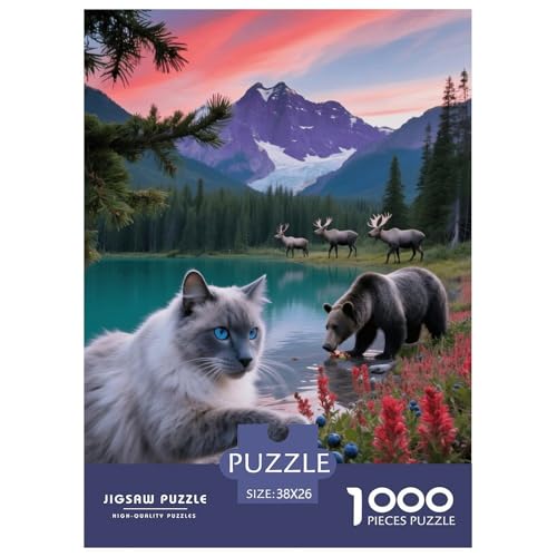 1000 Teile Angorakatze Puzzle Für Jugendliche Und Erwachsene Entspannung Spiel Angorakatze See Berge Puzzle Aus Karton Wohndekoration Einzigartiges Geschenk 38x26cm/1000pcs 1000 Teile Angorakatze Puzzle Für Jugendliche Und Erwachsene Entspannung Spiel Angorakatze See Berge Puzzle Aus Karton Wohndekoration Einzigartiges Geschenk 38x26cm/1000pcs von EMYXPAQM