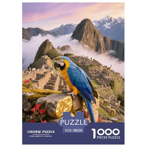 1000 Teile Ara Puzzle – Für Erwachsene, Anspruchsvolles Spiel, Berge Puzzles, DekoRatteion, Geschenk Für Kinder 38x26cm/1000pcs von EMYXPAQM