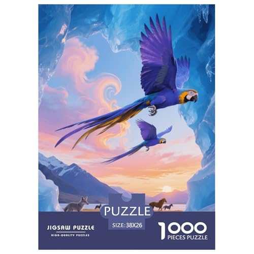 1000 Teile Ara Puzzle – Für Erwachsene, Anspruchsvolles Spiel, Savannentiere Puzzles, DekoRatteion, Geschenk Zum Geburtstag 38x26cm/1000pcs von EMYXPAQM