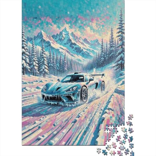 1000 Teile Auto Puzzle Für Erwachsene Und Kinder Holzpuzzle Familien Spiel Sportwagen Schneewehe Puzzles Wohndekoration Geschenk Zum Geburtstag 1000pcs (75x50cm) von EMYXPAQM
