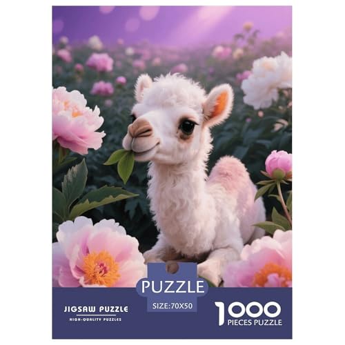 1000 Teile Baby Kamel Puzzle – Für Erwachsene, Herausforderndes Knobelspiel, Rosa Lila Pfingstrosenwiese Puzzle, Wohnkultur, Geschenk Für Erwachsene 70x50cm/1000pcs 1000 Teile Baby Kamel Puzzle – Für Erwachsene, Herausforderndes Knobelspiel, Rosa Lila Pfingstrosenwiese Puzzle, Wohnkultur, Geschenk Für Erwachsene 70x50cm/1000pcs von EMYXPAQM