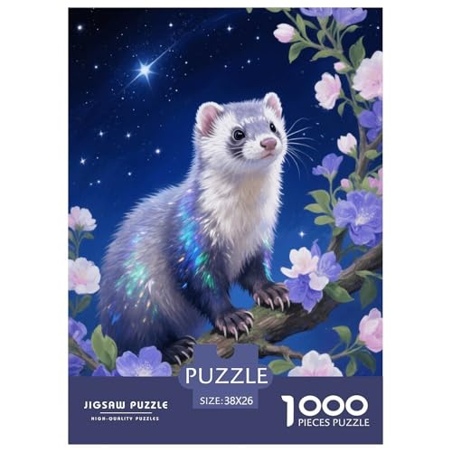 1000 Teile Baummarder Puzzle Für Jugendliche Und Erwachsene Schwieriges Spiel Baummarder Blumen Puzzle Aus Karton Wohndekoration Einzigartiges Geschenk 38x26cm/1000pcs von EMYXPAQM