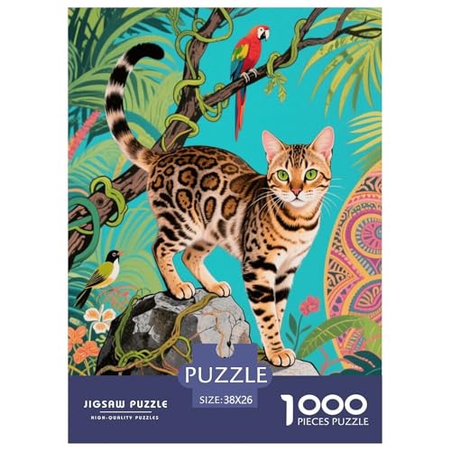 1000 Teile Bengal Puzzle Für Erwachsene Und Kinder Herausforderung Spiel Bengal Katze Papagei Puzzle Aus Karton Wohndekoration Geschenk Zum Geburtstag 38x26cm/1000pcs 1000 Teile Bengal Puzzle Für Erwachsene Und Kinder Herausforderung Spiel Bengal Katze Papagei Puzzle Aus Karton Wohndekoration Geschenk Zum Geburtstag 38x26cm/1000pcs von EMYXPAQM