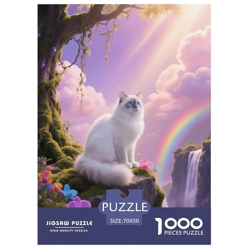 1000 Teile Birman Katze Puzzle – Für Erwachsene, Anspruchsvolles Spiel, Wasserfall Large Tree Puzzles, Wohnkultur, Geschenk Für Erwachsene 70x50cm/1000pcs 1000 Teile Birman Katze Puzzle – Für Erwachsene, Anspruchsvolles Spiel, Wasserfall Large Tree Puzzles, Wohnkultur, Geschenk Für Erwachsene 70x50cm/1000pcs von EMYXPAQM