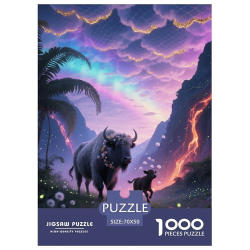1000 Teile Bison Puzzle – Für Erwachsene, Familienfreundlicher Denkspaß, Tal Lava Puzzle, Dekoration, Geschenk Für Erwachsene 70x50cm/1000pcs 1000 Teile Bison Puzzle – Für Erwachsene, Familienfreundlicher Denkspaß, Tal Lava Puzzle, Dekoration, Geschenk Für Erwachsene 70x50cm/1000pcs von EMYXPAQM