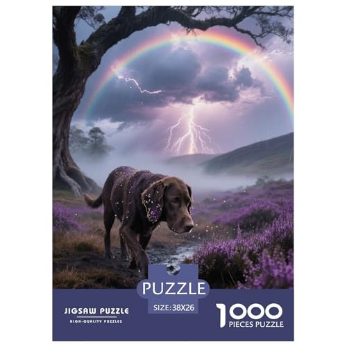 1000 Teile Bloodhound Puzzle – Für Erwachsene, Familienspaß & Lernspielzeug, Hund Sumpf Puzzle, Wohnkultur, Geschenk Zum Geburtstag 38x26cm/1000pcs von EMYXPAQM