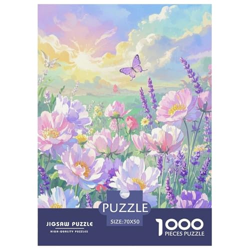 1000 Teile Blumen Puzzle Für Erwachsene Und Kinder Geschicklichkeitsspiel RoGottesanbeterincher Garten Puzzle Aus Karton Wohndekoration Geschenkideen 70x50cm/1000pcs von EMYXPAQM