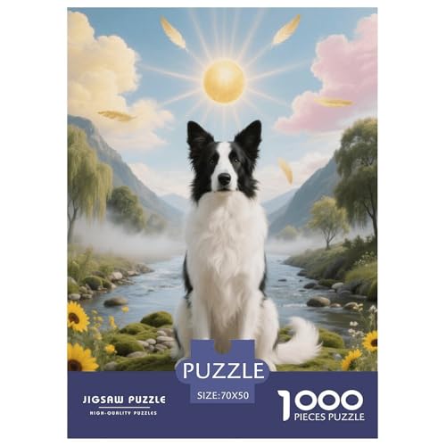1000 Teile Bobtail Puzzle Für Jugendliche Und Erwachsene Entspannung Spiel Hund Bach Puzzle Aus Karton Wohndekoration Einzigartiges Geschenk 70x50cm/1000pcs von EMYXPAQM