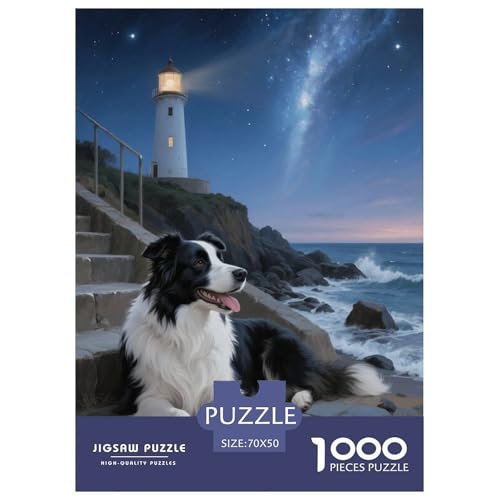1000 Teile Border Collie Puzzle – Für Erwachsene, Familienfreundlicher Denkspaß, Leuchtturm mit Sternen Puzzle, Dekoration, Geschenk Zum Geburtstag 70x50cm/1000pcs 1000 Teile Border Collie Puzzle – Für Erwachsene, Familienfreundlicher Denkspaß, Leuchtturm mit Sternen Puzzle, Dekoration, Geschenk Zum Geburtstag 70x50cm/1000pcs von EMYXPAQM