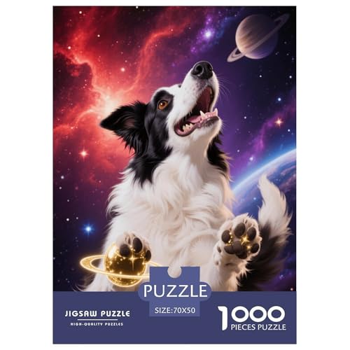 1000 Teile Border Collie Puzzle Für Erwachsene Und Kinder Geschicklichkeitsspiel Border Collie Nebel Puzzles Aus Karton Wohndekoration Einzigartiges Geschenk 70x50cm/1000pcs von EMYXPAQM