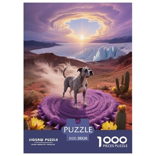 1000 Teile Boxer Puzzle – Für Erwachsene, Familienspaß & Lernspielzeug, Hund Kaktus Puzzle, Dekoration, Geschenk Zum Geburtstag 38x26cm/1000pcs von EMYXPAQM