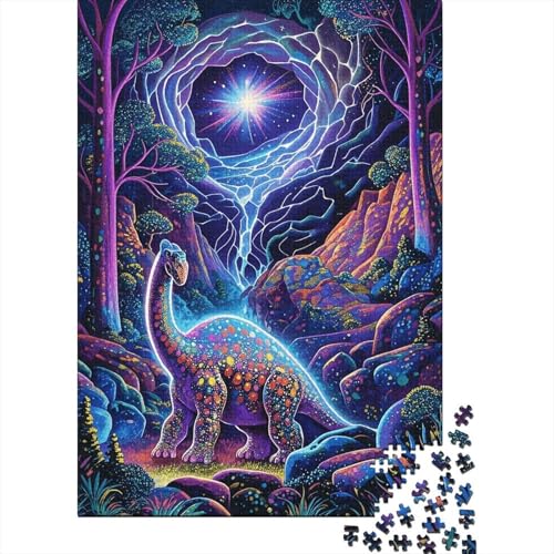 1000 Teile Brachiosaurus Puzzle Für Erwachsene Und Kinder Holzpuzzle Familien Spiel Brachiosaurus Mystischer Raum Puzzle Wohndekoration Unique Gift 1000pcs (75x50cm) von EMYXPAQM