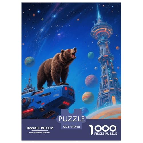 1000 Teile Braunbär Puzzle Für Erwachsene Und Kinder Geschicklichkeitsspiel Braunbär Raumschiff Puzzle Aus Karton Wohndekoration Unique Gift 70x50cm/1000pcs 1000 Teile Braunbär Puzzle Für Erwachsene Und Kinder Geschicklichkeitsspiel Braunbär Raumschiff Puzzle Aus Karton Wohndekoration Unique Gift 70x50cm/1000pcs von EMYXPAQM