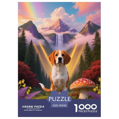 1000 Teile Bretagne Spaniel Puzzle Für Jugendliche Und Erwachsene Schwieriges Spiel Bretagne Spaniel Tal Puzzles Aus Karton Wohndekoration Unique Gift 70x50cm/1000pcs von EMYXPAQM