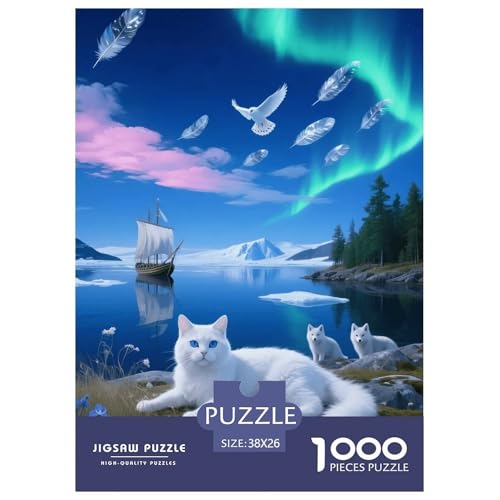 1000 Teile Britisch Kurzhaar Puzzle – Für Erwachsene, Familienspaß & Lernspielzeug, Katze Gletscherfuchs Puzzle, Wohnkultur, Geschenk Zum Geburtstag 38x26cm/1000pcs von EMYXPAQM