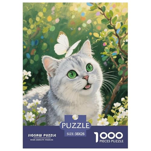 1000 Teile Britisch Kurzhaar Puzzle Für Erwachsene Und Kinder Geschicklichkeitsspiel Katzenblumen Plants Puzzles Aus Karton Wohndekoration Unique Gift 38x26cm/1000pcs von EMYXPAQM