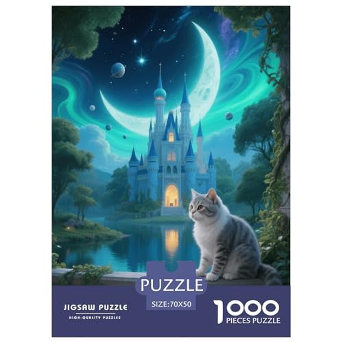 1000 Teile Britisch Kurzhaar Puzzle Für Jugendliche Und Erwachsene Pädagogisches Spiel Katzen Fantasie Schloss Puzzles Aus Karton Wohndekoration Geschenk Zu Weihnachten 70x50cm/1000pcs von EMYXPAQM
