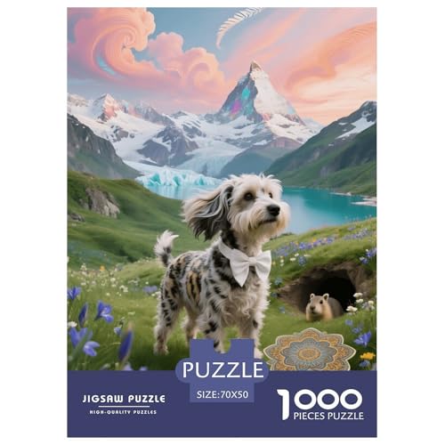 1000 Teile Brüsseler Griffon Puzzle Für Jugendliche Und Erwachsene Schwieriges Spiel Hund Almwiese Puzzle Aus Karton Wohndekoration Unique Gift 70x50cm/1000pcs von EMYXPAQM