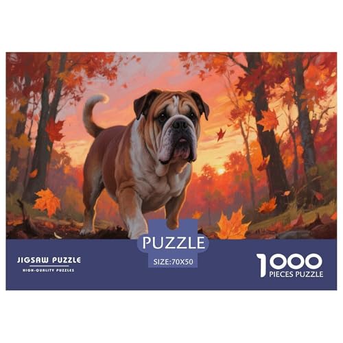 1000 Teile Bulldogge Puzzle Für Erwachsene Und Kinder Pädagogisches Spiel Puzzle Aus Karton Wohndekoration Geschenk Für Erwachsene 70x50cm/1000pcs von EMYXPAQM