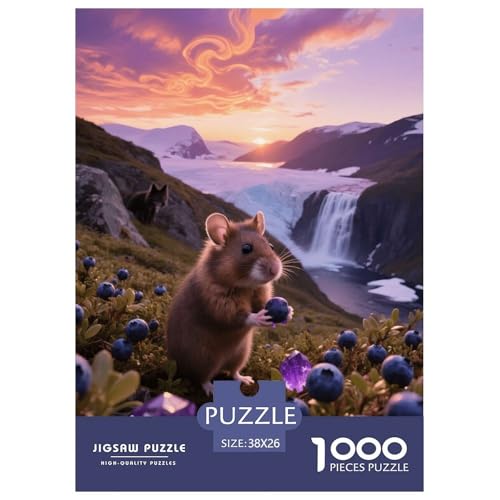 1000 Teile Campbell ZwergHamster Puzzle – Für Erwachsene, Herausforderndes Denkspiel, Wasserfall Fjord Puzzle, DekoRatteion, Geschenk Für Erwachsene 38x26cm/1000pcs von EMYXPAQM