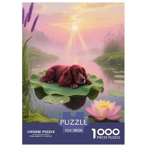 1000 Teile Cavalier King Charles Spaniel Puzzle – Für Erwachsene, Familienspaß & Lernspielzeug, Hund Lotos Puzzle, Wohnkultur, Geschenk Für Kinder 38x26cm/1000pcs von EMYXPAQM