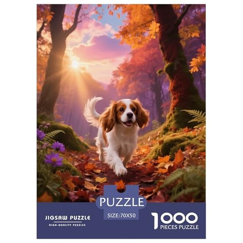 1000 Teile Cavalier King Charles Spaniel Puzzle – Für Erwachsene, Familienspaß & Lernspielzeug, Hund Wald Puzzle, Wohnkultur, Geschenk Zum Geburtstag 70x50cm/1000pcs 1000 Teile Cavalier King Charles Spaniel Puzzle – Für Erwachsene, Familienspaß & Lernspielzeug, Hund Wald Puzzle, Wohnkultur, Geschenk Zum Geburtstag 70x50cm/1000pcs von EMYXPAQM