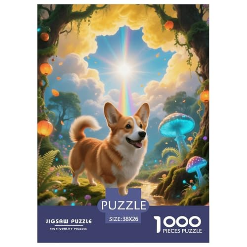 1000 Teile Corgi Puzzle – Für Erwachsene, Familienfreundlicher Denkspaß, Magischer Wald Puzzle, Dekoration, Einzigartiges Geschenk 38x26cm/1000pcs 1000 Teile Corgi Puzzle – Für Erwachsene, Familienfreundlicher Denkspaß, Magischer Wald Puzzle, Dekoration, Einzigartiges Geschenk 38x26cm/1000pcs von EMYXPAQM