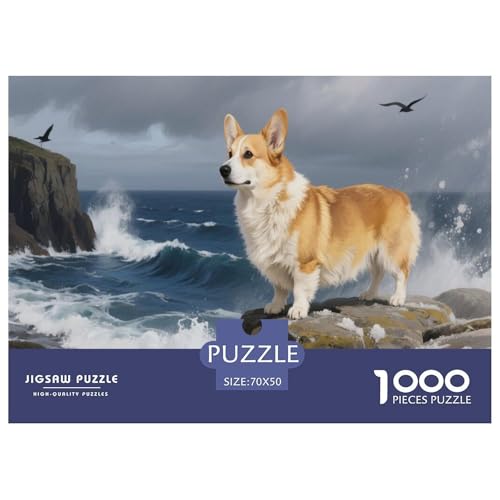 1000 Teile Corgi Puzzle Für Erwachsene Und Kinder Familien Spiel Puzzles Aus Karton Wohndekoration Einzigartiges Geschenk 70x50cm/1000pcs von EMYXPAQM