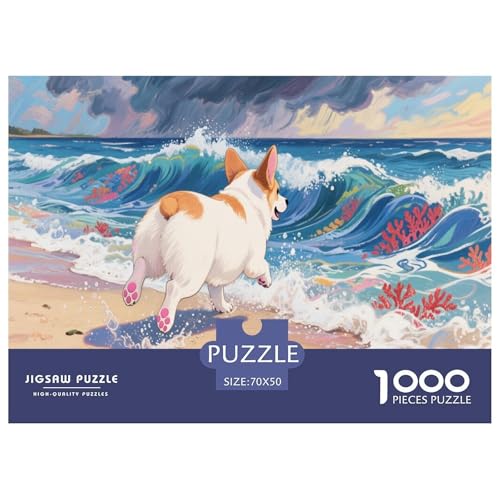 1000 Teile Corgi Puzzle Für Erwachsene Und Kinder Familien Spiel Puzzles Aus Karton Wohndekoration Geschenkideen 70x50cm/1000pcs von EMYXPAQM