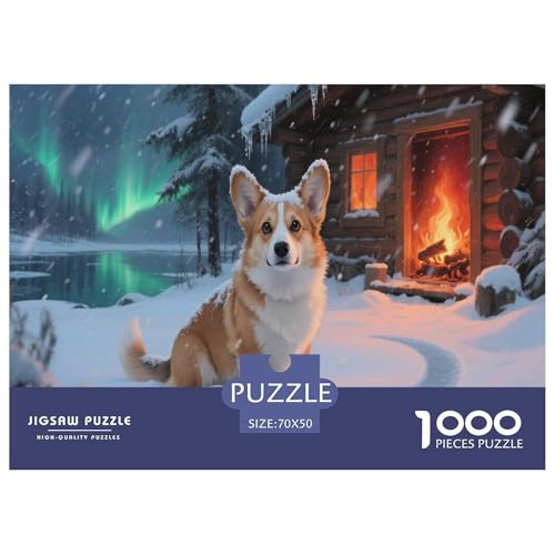 1000 Teile Corgi Puzzle Für Erwachsene Und Kinder Pädagogisches Spiel Puzzles Aus Karton Wohndekoration Geschenk Für Kinder 70x50cm/1000pcs von EMYXPAQM