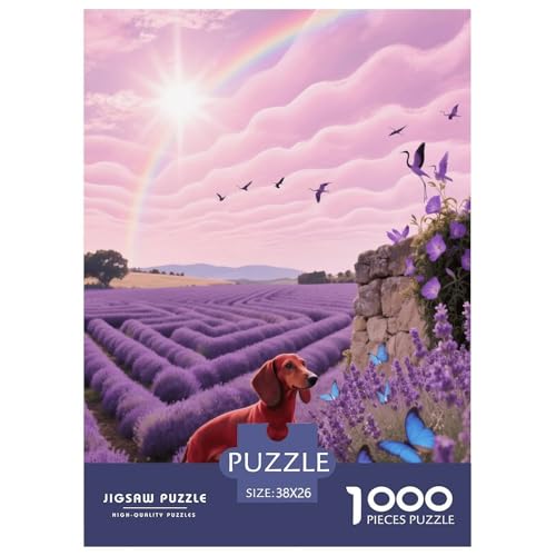 1000 Teile Dackel Puzzle – Für Erwachsene, Familienspaß & Lernspielzeug, Hund Blumenmeer Puzzles, Dekoration, Einzigartiges Geschenk 38x26cm/1000pcs 1000 Teile Dackel Puzzle – Für Erwachsene, Familienspaß & Lernspielzeug, Hund Blumenmeer Puzzles, Dekoration, Einzigartiges Geschenk 38x26cm/1000pcs von EMYXPAQM