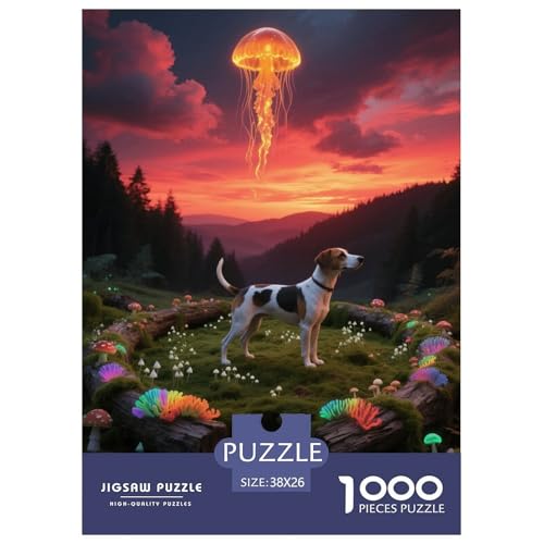 1000 Teile Dackel Puzzle – Für Erwachsene, Familienspaß & Lernspielzeug, Hund Qualle Puzzles, Wohnkultur, Geschenk Für Kinder 38x26cm/1000pcs von EMYXPAQM